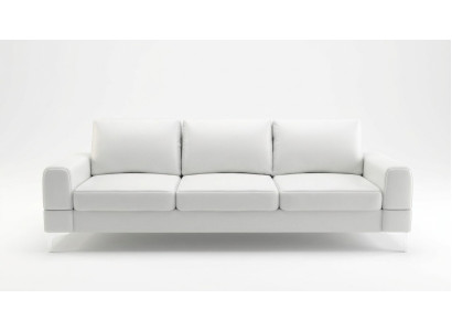 Salon Design Textile 3 Places Blanc Élégant Moderne Canapé Sofa Rembourrage neuf