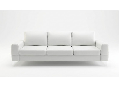 Salon Design Textile 3 Places Blanc Élégant Moderne Canapé Sofa Rembourrage neuf