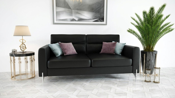 Canapés Canapés Design Élégant Velours de Luxe Tissu de Canapé Canapé Rembourrage 2 Places
