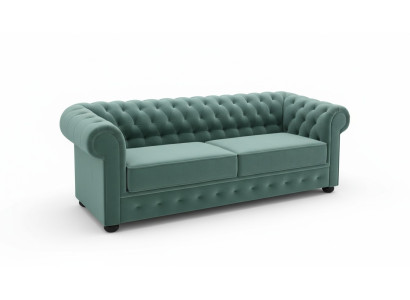 Canapé design 3 places en cuir rembourré canapé Textile Chesterfield de grande taille