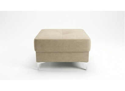 Tabouret Textile neuf Moderne Blanc Petit Design Tissu Repose-pieds Velours
