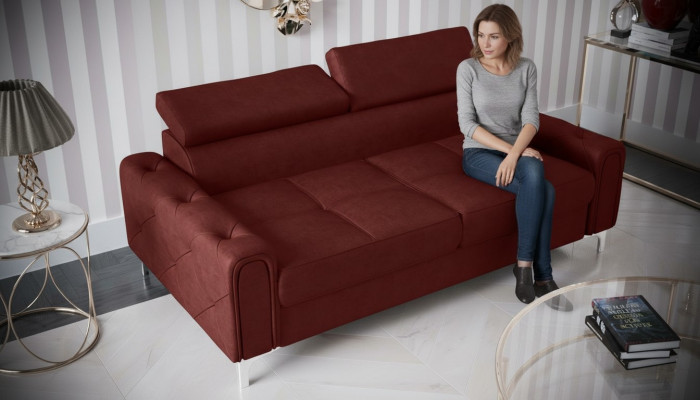 Conception Canapés Luxe Ameublement Canapé Canapé Siège Cuir Textile neuf 186x100cm