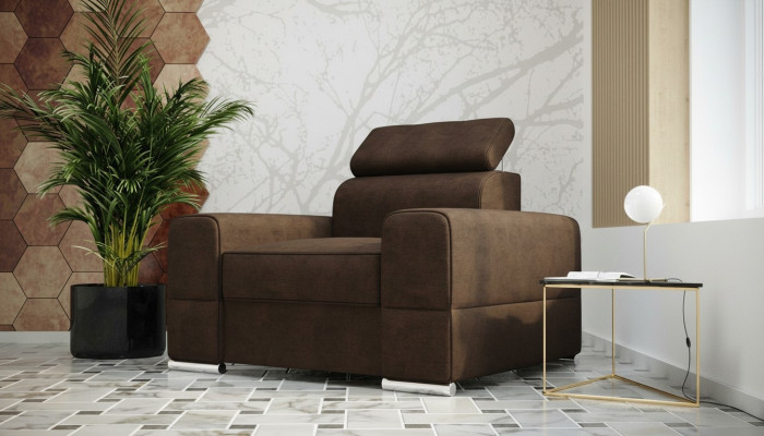 Conception Chaise Fauteuil de luxe Canapé 1 place Salon TV Chaise Longue Sofa Cuir Textile