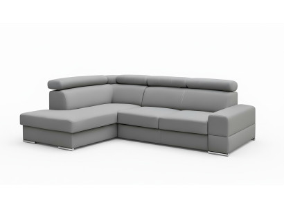 Canapé d'angle de salon haut de gamme en forme de L avec fonction lit, tissu moderne, canapés