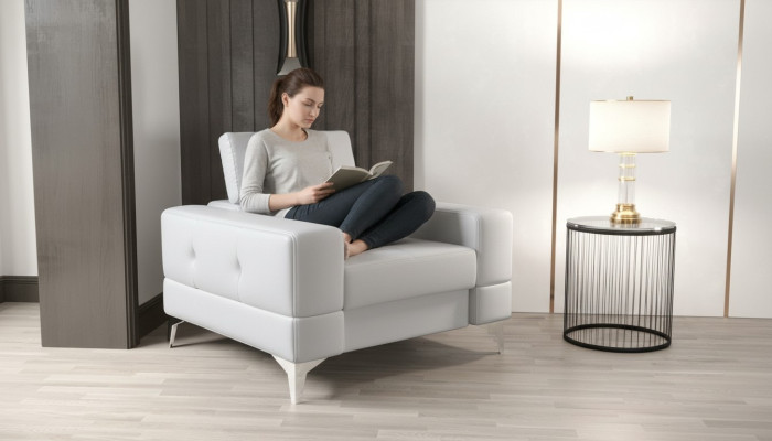Design moderne Fauteuil en tissu Canapé Tissu Canapé Rembourrage Canapés Fauteuil TV 1 place nouveau