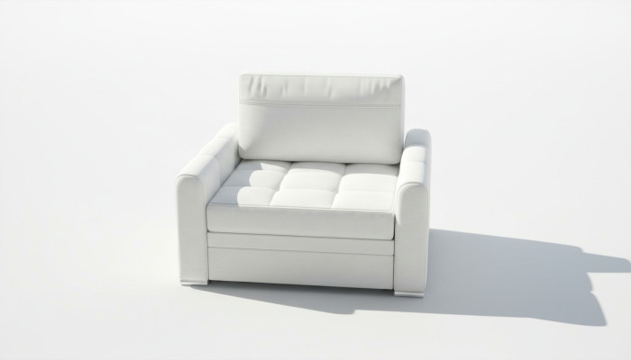 Fauteuil de club Chesterfield TV de luxe, tissu 1 place