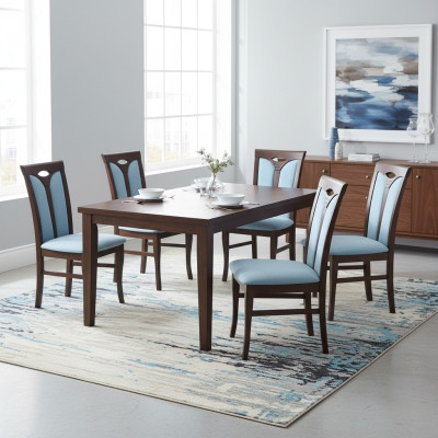 Ensemble de table et de chaises en bois pour siège rembourré Ess, neuf, ensemble de 4 chaises assorties.