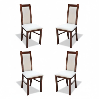 Ensemble de salle à manger Chaises de salle à manger K17 4x Ensemble de chaises Bois véritable Siège rembourré