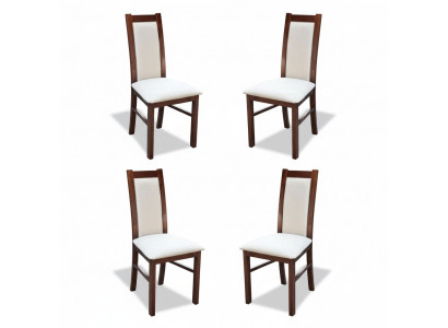Ensemble de salle à manger Chaises de salle à manger K17 4x Ensemble de chaises Bois véritable Siège rembourré