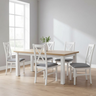 Salle à manger Lehn Tapisserie Sièges Chaises Ensemble Complet K22 4x Ensemble de chaises design