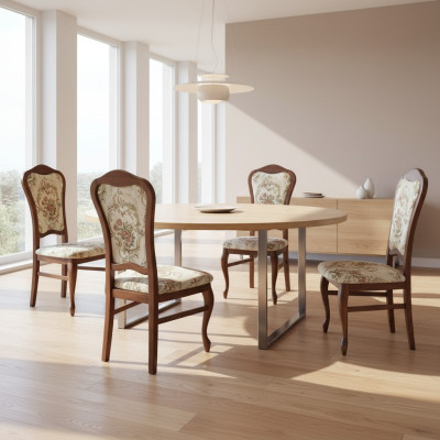 Chaise Rembourrage Design Salon Cuisine Siège Lehn Suite Fauteuil nouveau 4x chaises neuf