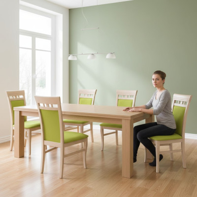 Suite Fauteuil nouveau 4x Chaises Chaise Tapisserie Design Salon Cuisine Siège Salle à manger