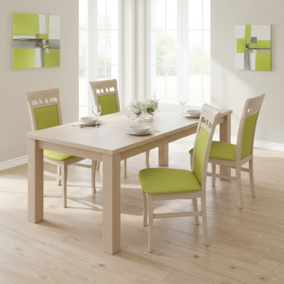 Suite Fauteuil nouveau 4x Chaises Chaise Tapisserie Design Salon Cuisine Siège Salle à manger