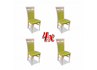 Suite Fauteuil nouveau 4x Chaises Chaise Tapisserie Design Salon Cuisine Siège Salle à manger