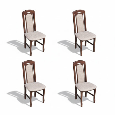 Salle à manger Suite Bois Lehn Cuir Textile nouveau Groupe de chaises 4x Chaises Ensemble Wohn