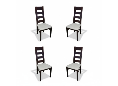 Chaises Salle à manger Gastro Tissu Nouveau Design Ensemble 4x Fauteuil Chaise Bois Tissu Rembourrage