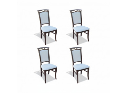 Chaise de salle à manger Lehn Chaises Chaises de salle à manger neuves Ensemble 4x Chaise en bois massif