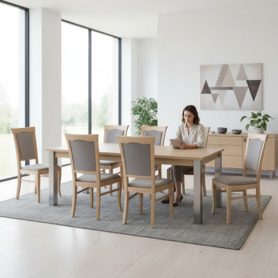 Groupe Fauteuil Italien Ensemble de meubles de luxe Chaise de salle à manger Set 6X Chaises neuves