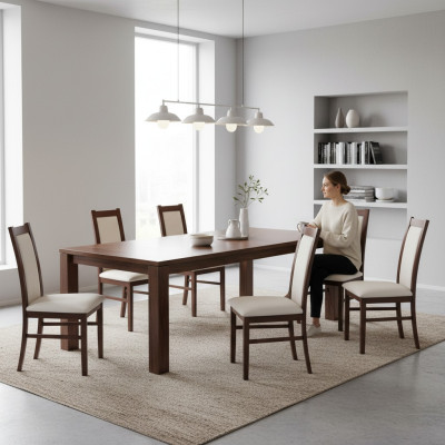 Groupes Fauteuil Lehn Tapisserie Hôtel Textile Suite Chaise Set Groupe 6x Chaises.
