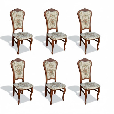 Set de salle à manger Chaises 6x Ensemble de sièges Revêtement de siège Neuf Chaise à dossier Groupe de l'industrie de la restauration