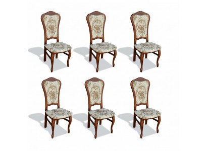 Set de salle à manger Chaises 6x Ensemble de sièges Revêtement de siège Neuf Chaise à dossier Groupe de l'industrie de la restauration