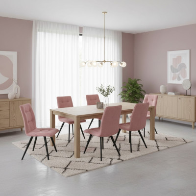 Groupe Fauteuil Italien Ensemble de Meubles de Luxe Chaise de Salle à Manger Ensemble 6x Chaises