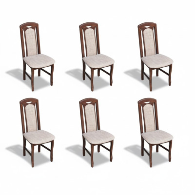 Salle à manger Chaise Chaises Siège Moderne Bois massif Fauteuil Ensemble 6x Restaurant de luxe