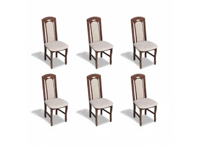 Salle à manger Chaise Chaises Siège Moderne Bois massif Fauteuil Ensemble 6x Restaurant de luxe