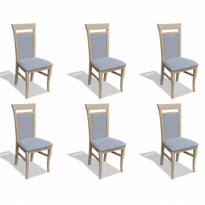 Suite complète Groupe Salon 6 pièces Gris Salle à manger Ensemble Chaises neuves