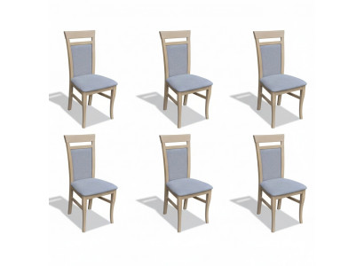 Suite complète Groupe Salon 6 pièces Gris Salle à manger Ensemble Chaises neuves