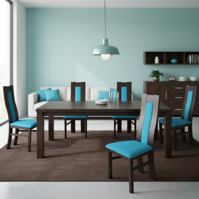Suite complète de salon 6 pièces set de chaises de salle à manger neuves avec fauteuils inclinables.