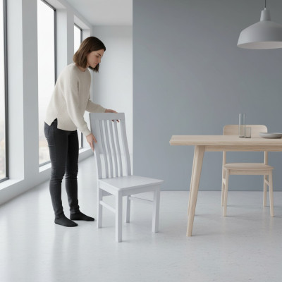 Chaises rembourrées en tissu de créateur, salle à manger gastronomique, ensemble textile de 6 fauteuils de cuisine.