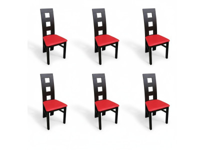 Ensemble de design 6x Chaise Fauteuil Groupe Tissu Chaises d'ameublement en textile Salle à manger Gastro