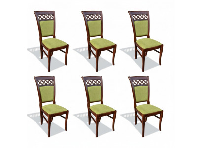 Salle à manger Chaises Design en bois Fauteuil Tapisserie Ensemble de 6 chaises Chaise Groupes de textiles
