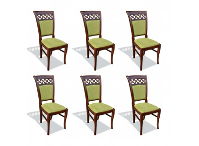 Salle à manger Chaises Design en bois Fauteuil Tapisserie Ensemble de 6 chaises Chaise Groupes de textiles