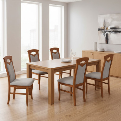 Chaise rembourrée Fauteuil Fauteuil Textile Ensemble de chaises de cuisine neuves Salle à manger 6 chaises