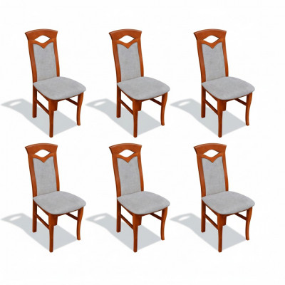 Chaise rembourrée Fauteuil Fauteuil Textile Ensemble de chaises de cuisine neuves Salle à manger 6 chaises