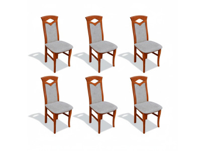 Chaise rembourrée Fauteuil Fauteuil Textile Ensemble de chaises de cuisine neuves Salle à manger 6 chaises