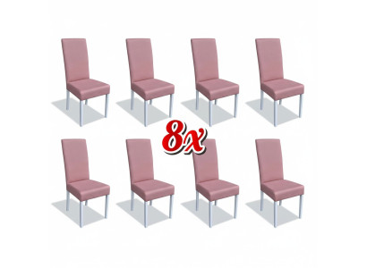 Salle à manger Chaises Ensemble de groupe en cuir Ensemble en bois 8x Ensemble de chaises Fauteuil Suite neuf.