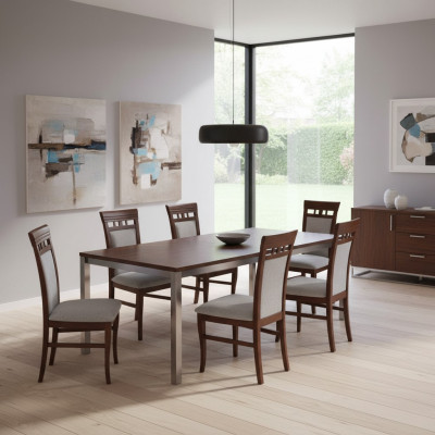 Salle à manger complète avec groupe de sièges, ensemble de chaises design, chaises 8x, suite de groupes neuve.