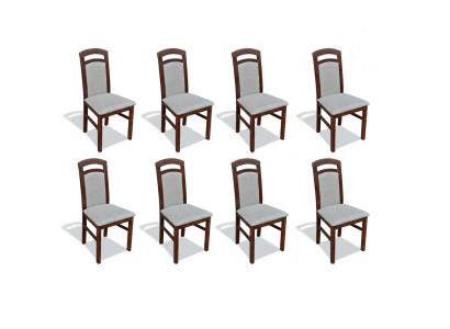 Chaise 8x Chaise rembourrée Salon Télévision Textile Chaises de cuisine Ensemble de nouveaux salons Club
