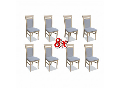 Upholstered Chair Seat Armchair Set Chaises de cuisine Chaises de véranda Salle à manger 8x Neuf solide