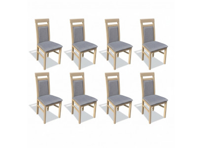 Suite Fauteuil Luxury new 8x Chaises Chaise Tapisserie Design Salon Salle à Manger Groupe de Sièges