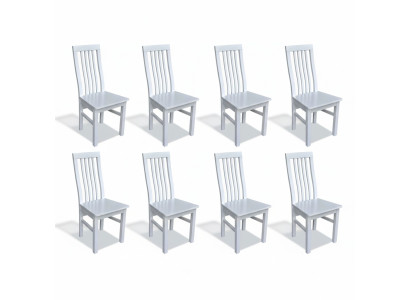 Chaise de salle à manger Chaises de designer Chaises de salle à manger nouvelle ensemble de 8x Tissu Bois massif Chaise