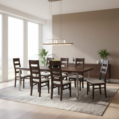 Groupe de siège Sellerie Lehn Chaises Suite Bois Massif Luxe Fauteuil Ensemble 8x Chaise