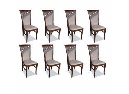 Gastronomie de groupe Nouvelle salle à manger Chaise de restaurant Design 8x Chaises à bras Ensemble