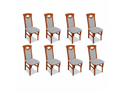 Chaise de salle à manger en bois Chaises Rembourrage Gastro Salle à manger 8x Chaise en bois massif Fauteuil Meubles