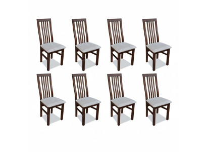 Salle à manger Meubles en tissu Fauteuil Set de 8 chaises Fauteuil de design Chaises rembourrées Gastro