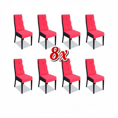Designer Chairs Suite Complete K63 Chair Set Dining room Lehn Upholstery Seat 8x Ensemble complet de chaises design K63, ensemble de chaises pour salle à manger avec siège rembourré à dossier 8x