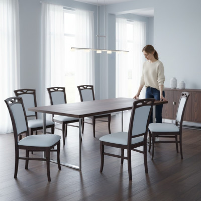 Ensemble de salle à manger design Chaises à dossier rembourré Suite complète K12 8x chaises